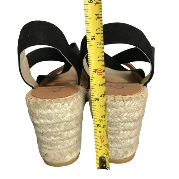 Kanna Wedge Espadrille Black Sandals Womens 7.5 / EU 38 Beachy - Picture 7 of 10